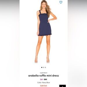 Superdown Blue Bodycon Mini Dress Square Neck Sleeveless